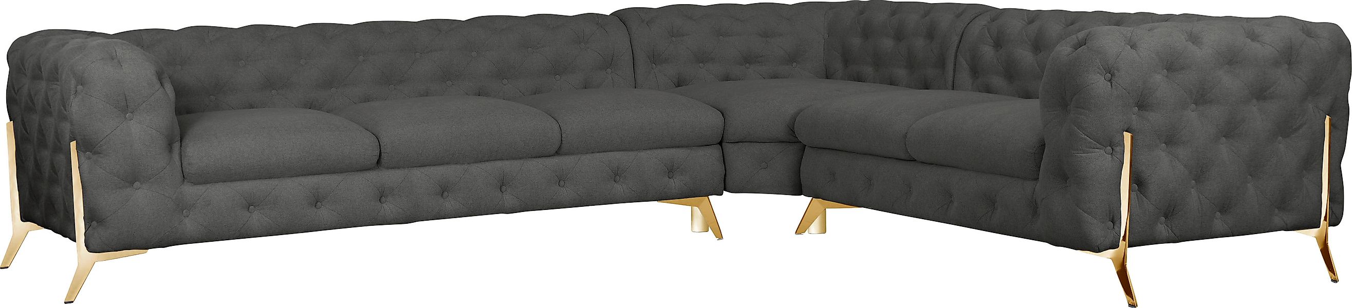 Home affaire Chesterfield-Sofa »Amaury L-Form« großes Ecksofa, Chesterfield günstig online kaufen