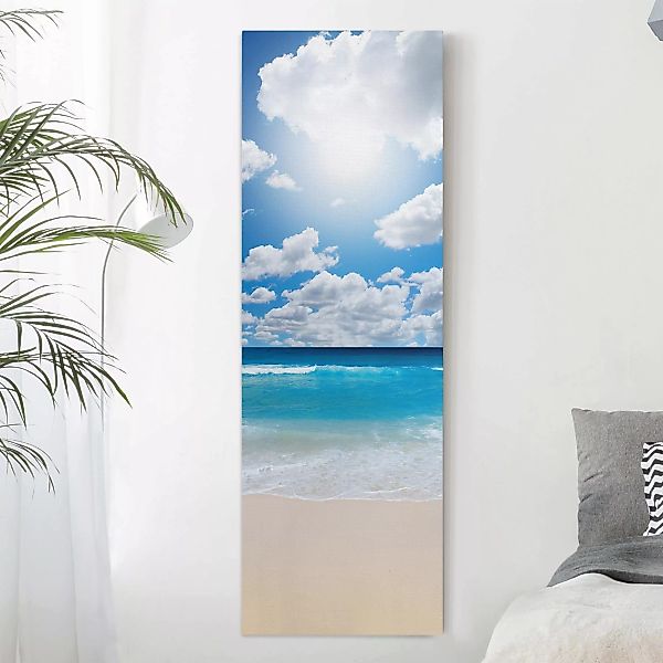 Leinwandbild Strand - Hochformat Touch of Paradise günstig online kaufen