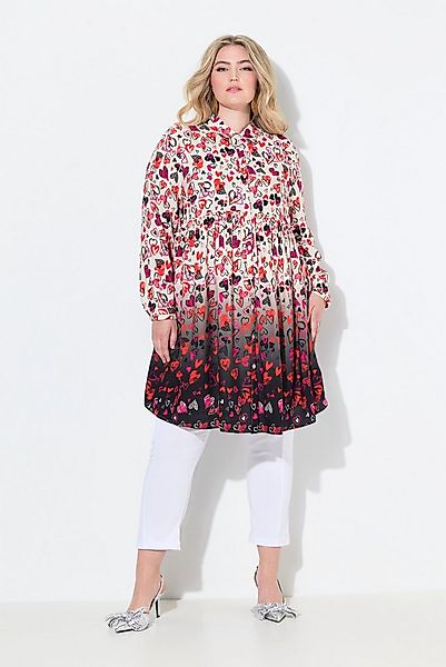 MIAMODA Longbluse Long-Bluse A-Linie Herzen Volant mit Farbverlauf günstig online kaufen