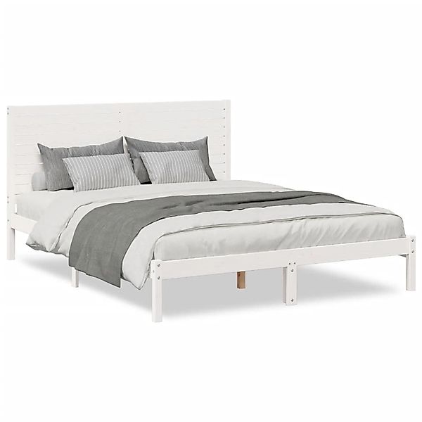 vidaXL Massivholzbett Extra Lang ohne Matratze Weiß 160x220 cm 3309316 günstig online kaufen