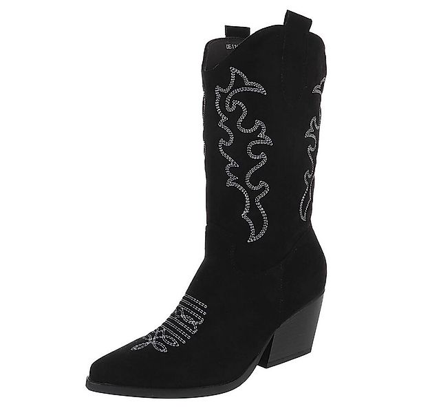 Ital-Design Cowboystiefel mit Blockabsatz und kunstvollen Details Westernst günstig online kaufen