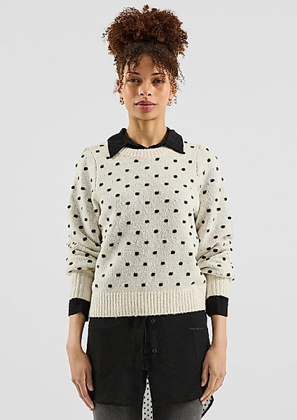 QS Longpullover Strickpullover Pullover mit Punkten günstig online kaufen