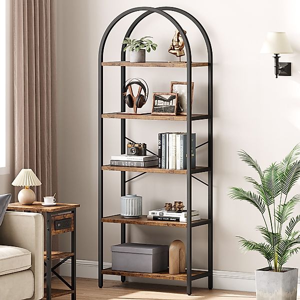 GarveeMore Bücherregal Standregal mit 5 Ebenen,gewölbt günstig online kaufen