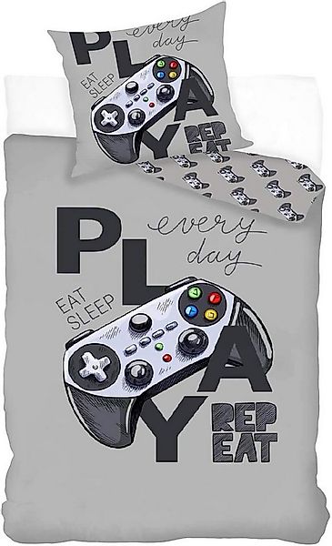 BrandMac Kinderbettwäsche Bettwäsche Set Gamer Play 2 tlg.135x200 cm (80x80 günstig online kaufen
