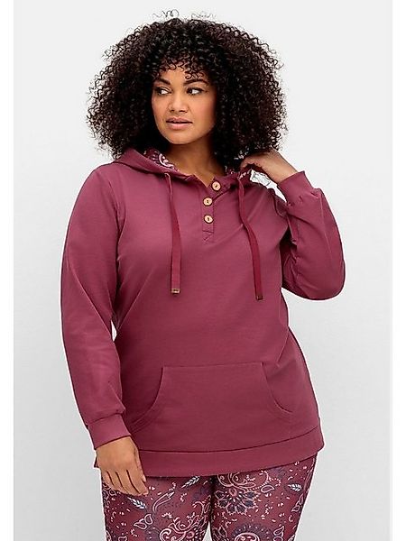 sheego by Joe Browns Kapuzensweatshirt Große Größen mit Knopfleiste und Kän günstig online kaufen