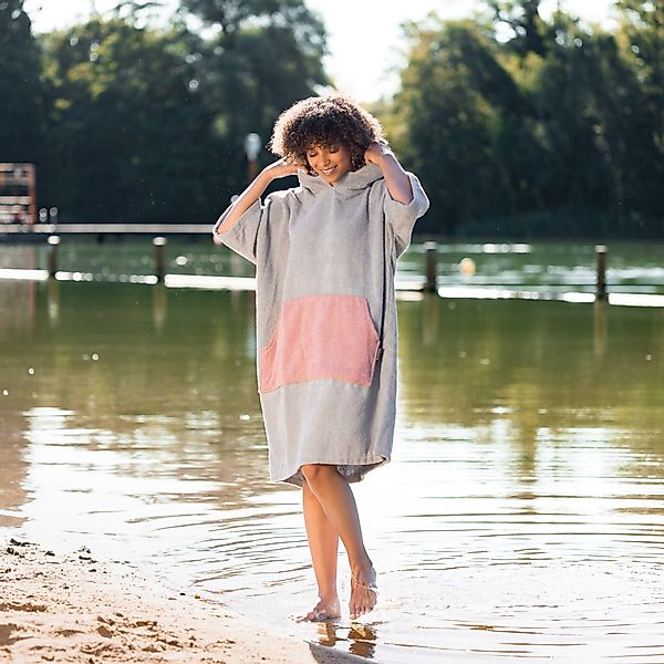 HOMELEVEL Bademantel Badeponcho Unisex aus 100% günstig online kaufen