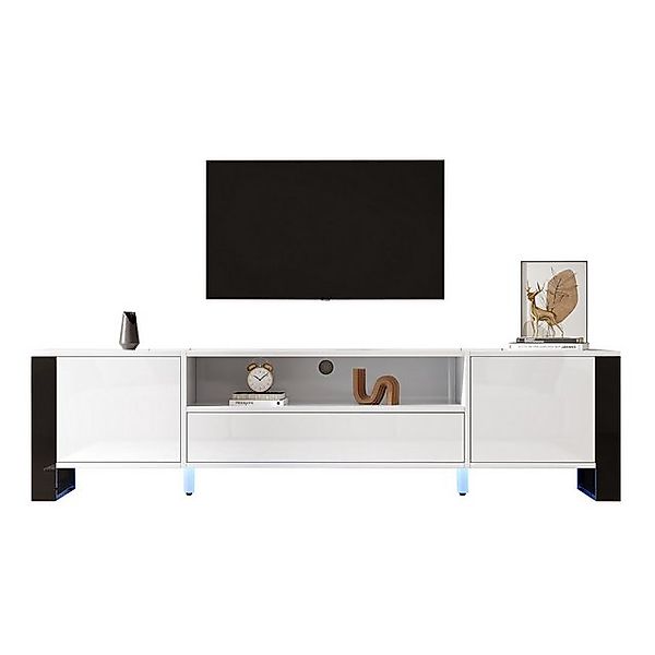 BlingBin TV-Schrank Moderner Hochglanz-TV-Schrank, Lowboard Fernsehtisch TV günstig online kaufen