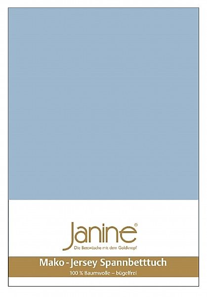 Janine Janine Spannbetttuch Mako-Feinjersey 5007 perlblau (32) Größe:  150x günstig online kaufen