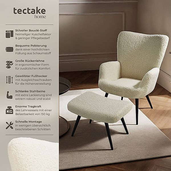 tectake Relaxsessel Sessel Hygge gepolstert inklusive günstig online kaufen