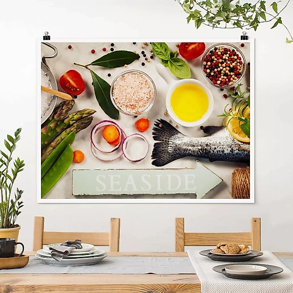 Poster Küche - Querformat Seaside günstig online kaufen