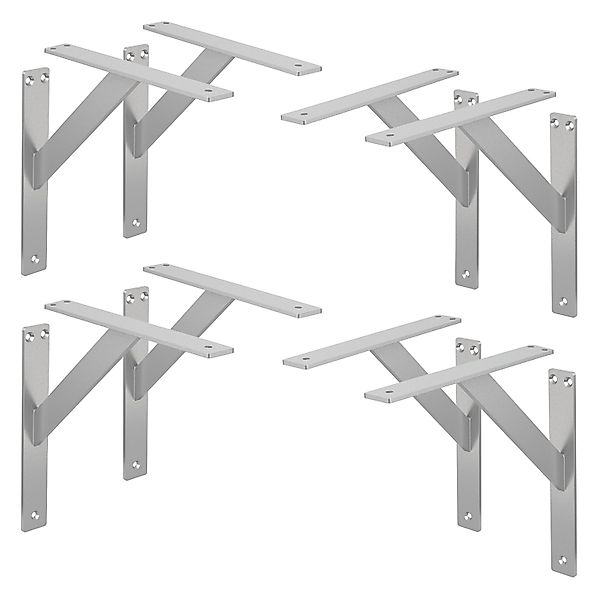 ML-Design 8 Stück Regalhalterung 240 x 240 mm Silber Aluminium Schwebende günstig online kaufen