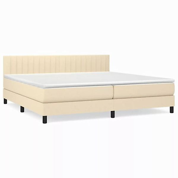 vidaXL Boxspringbett mit Matratze Creme 200x200 cm Stoff1395692 günstig online kaufen