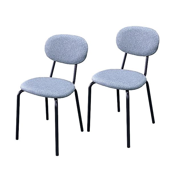 HTI-Living Esszimmerstuhl Stuhl Anella Grau 2er-Set günstig online kaufen