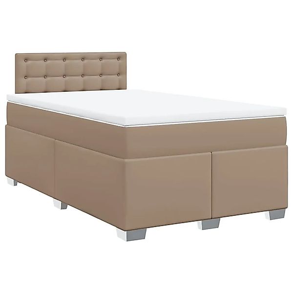 vidaXL Boxspringbett Matratze Cappuccino-Braun 120x200cm Kunstleder 3288419 günstig online kaufen