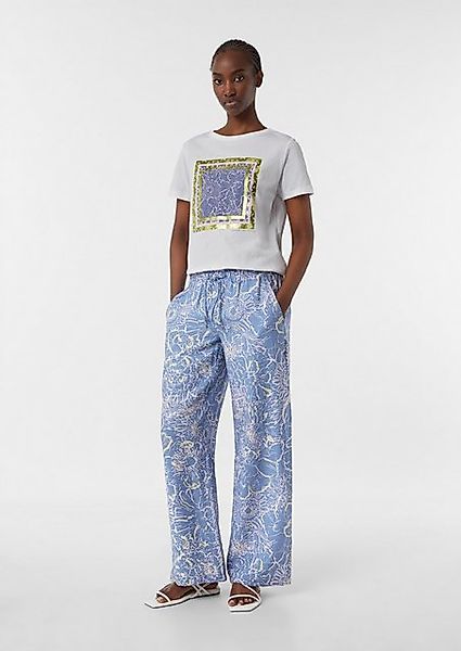 comma casual identity Stoffhose Leichte Hose aus Viskosemix mit All-over-Pr günstig online kaufen