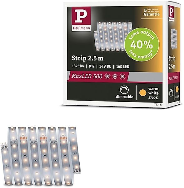 Paulmann LED-Streifen »MaxLED 500 LED Strip Warmweiß Einzelstripe« günstig online kaufen