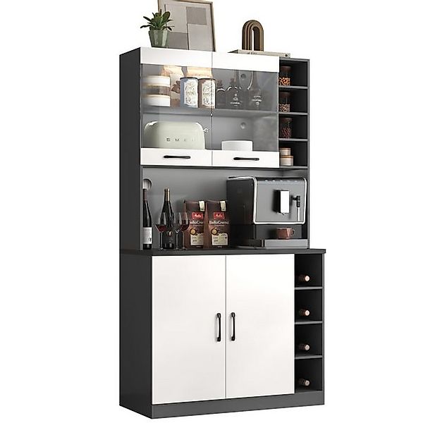 autolock Küchenbuffet Küchenschrank,Buffet mit LED-Ambiente-Beleuchtung und günstig online kaufen