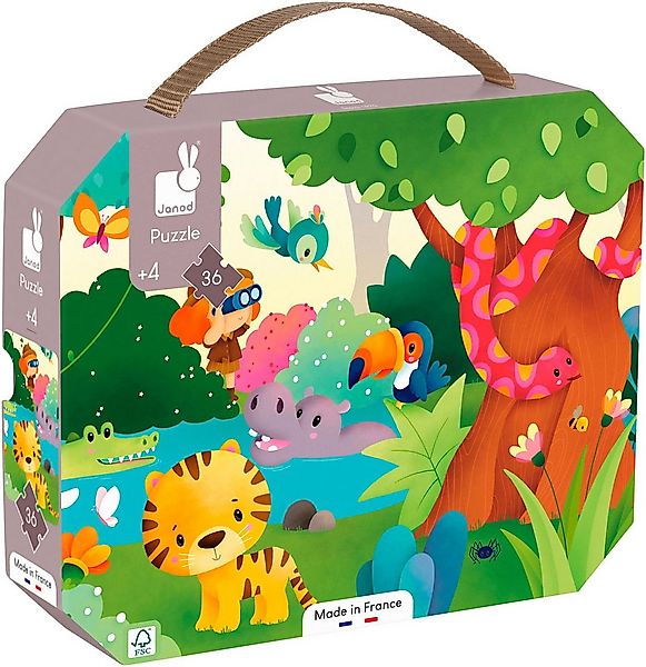 Janod Puzzle Die Wildtiere, 36 Puzzleteile günstig online kaufen