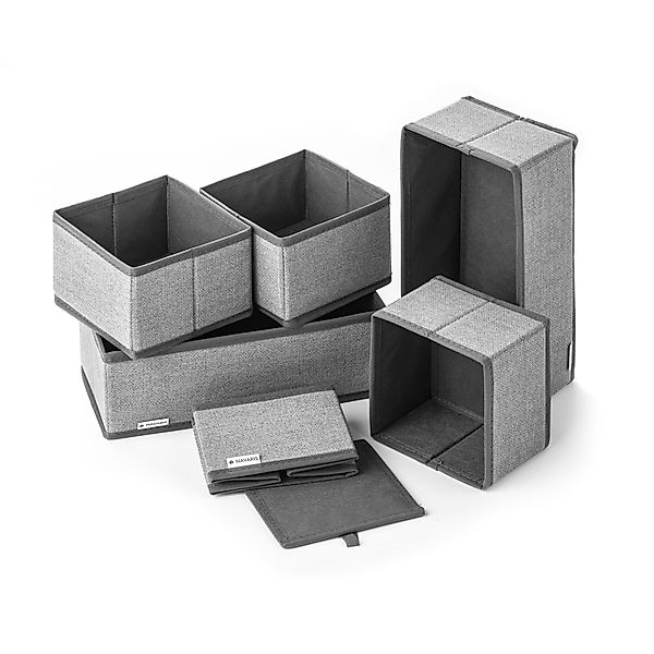 Navaris Aufbewahrungsbox Stoffboxen-Organizer - 6 Stück günstig online kaufen