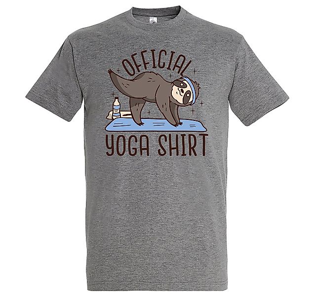 Youth Designz T-Shirt Official Yoga Herren Shirt mit lustigem Faultier Fron günstig online kaufen