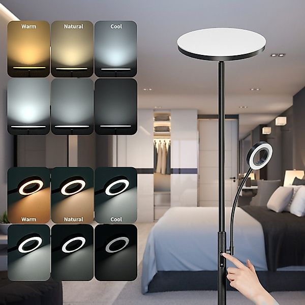 Auralum Stehlampe 35W Stehleuchte LED Dimmbar, günstig online kaufen