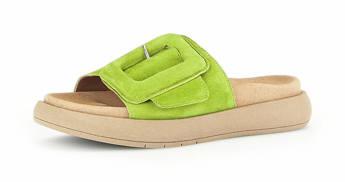 Gabor Pantolette, Plateau, Sommerschuh, Schlappen mit großer Zierschnalle günstig online kaufen