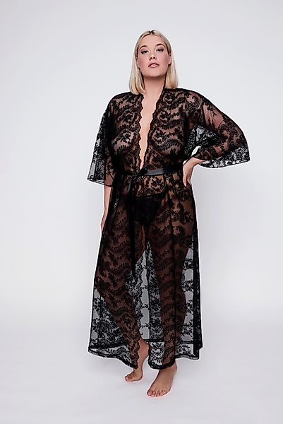Ulla Popken Kimono Kimono Spitze wadenlang, günstig online kaufen