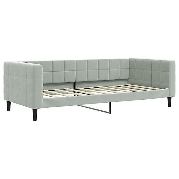 vidaXL Bett, Tagesbett Hellgrau 90x190 cm Samt günstig online kaufen