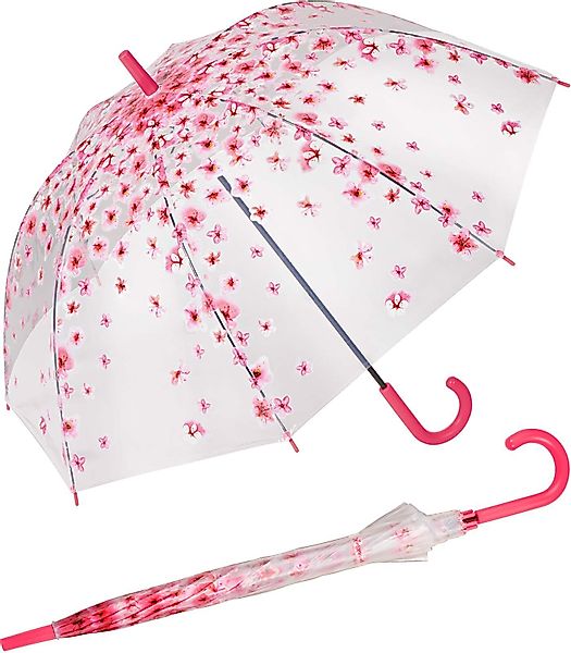 HAPPY RAIN Langregenschirm durchsichtiger, stabiler Damen-Transparentschirm günstig online kaufen