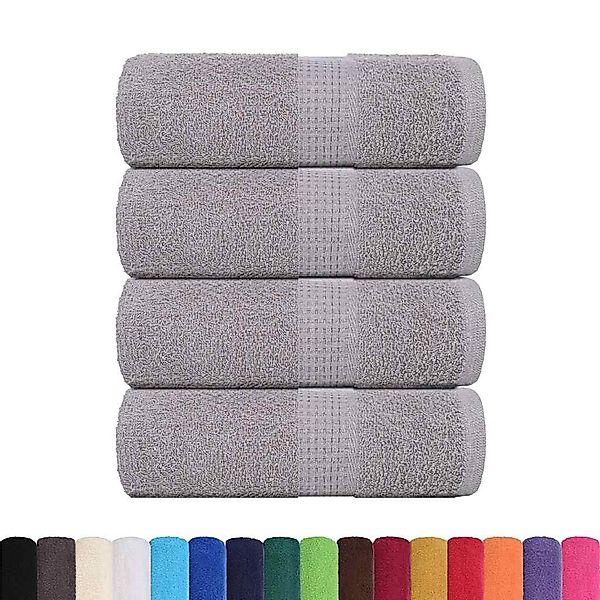 vidaXL Handtuch Seiftücher 4 Stk. Grau günstig online kaufen