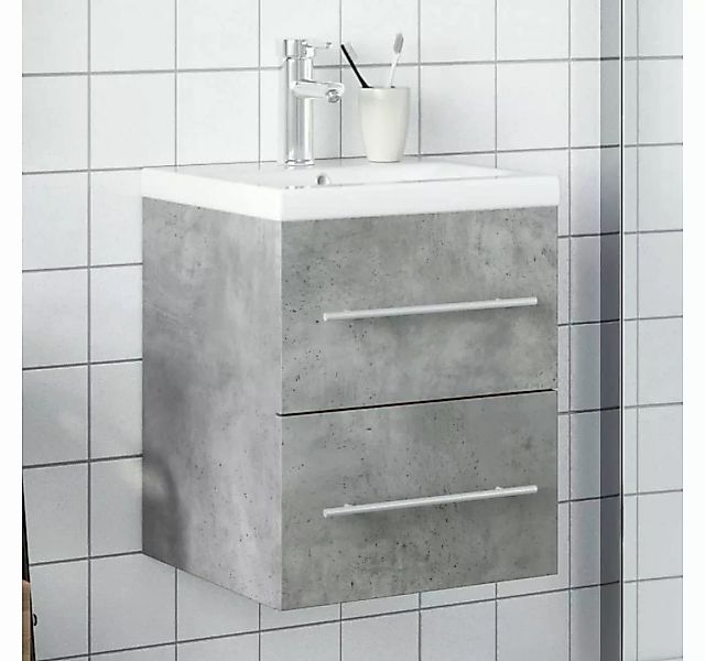 vidaXL Badezimmerspiegelschrank Waschbeckenunterschrank mit Einbaubecken Be günstig online kaufen
