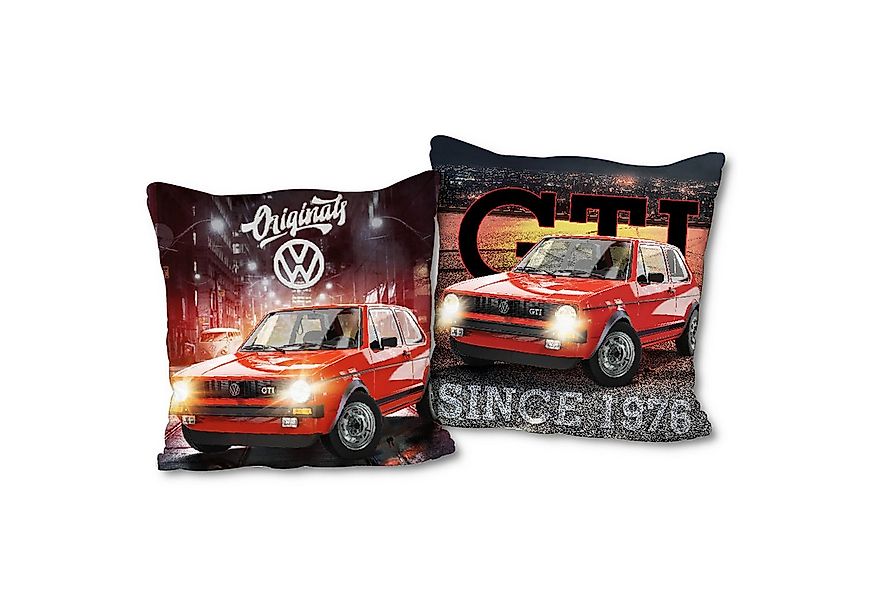 BERONAGE Dekokissen VW Volkswagen Golf GTI 40 x 40 cm Kissen passend zur Be günstig online kaufen