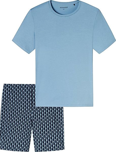 Schiesser Pyjama Herren-Shorty Single-Jersey gemustert günstig online kaufen