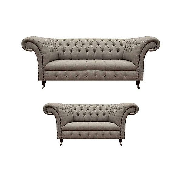 JVmoebel Chesterfield-Sofa Sofa Set Dreisitzer mit Zweisitzer Sofas Designe günstig online kaufen