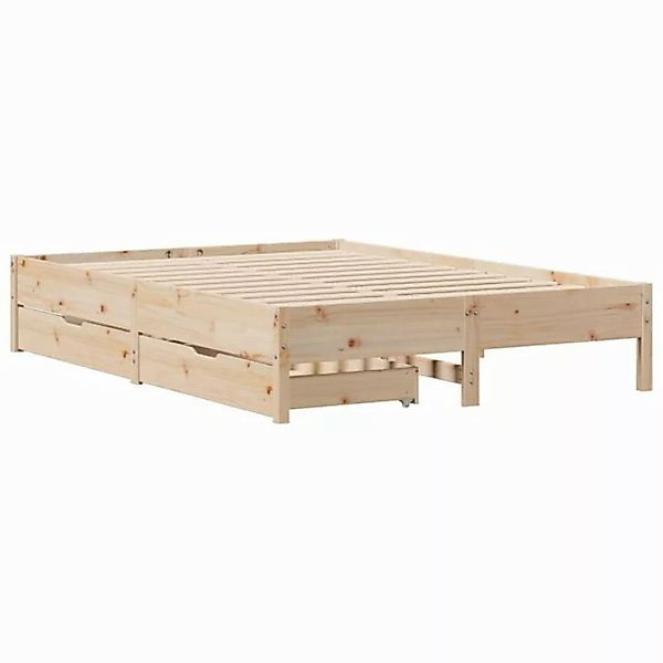 vidaXL Bettgestell Massivholzbett ohne Matratze 120x190 cm Kiefernholz Bett günstig online kaufen