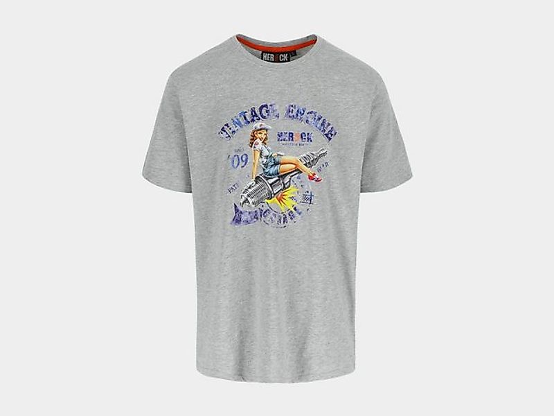 Herock Print-Shirt Engine mit kuren Ärmeln im Vintage-Look günstig online kaufen