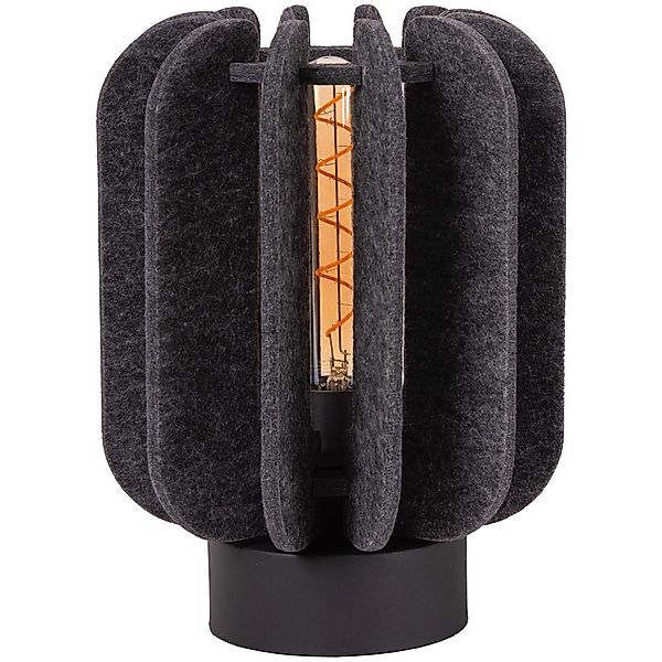 Tischleuchte Rafal in Dunkelgrau und Schwarz-matt E27 günstig online kaufen