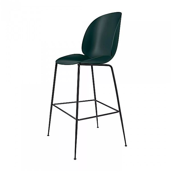 Gubi - Beetle Bar Chair Barhocker Schwarz 118cm - grün/Sitz Polypropylen-Ku günstig online kaufen