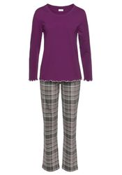 LASCANA Pyjama 2 Stk. tlg., mit Flanellhose im Karomuster günstig online kaufen