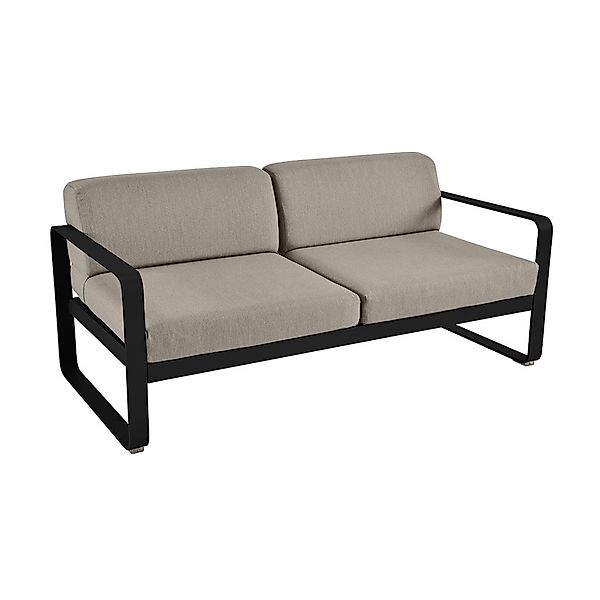 Bellevie Lounge-Sofa 2-Sitzer 42 Lakritze B8 Taupegrau günstig online kaufen