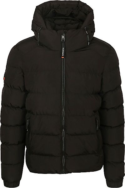 Superdry Pufferjacke Hooded Schwarz - Größe L günstig online kaufen