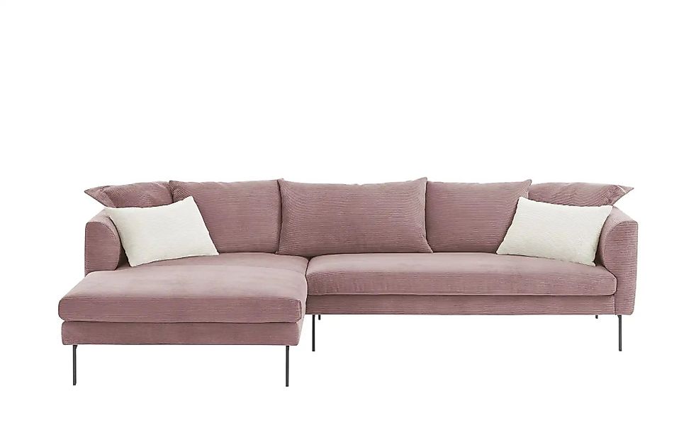 Gray & Jones Ecksofa aus Cord  ¦ rosa/pink ¦ Maße (cm): B: 284 H: 85 T: 178 günstig online kaufen