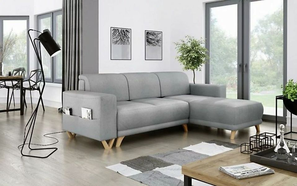 JVmoebel Sofa Design Ecksofa L-Form Sofa Couch Polster Schlafsofa Textil Be günstig online kaufen