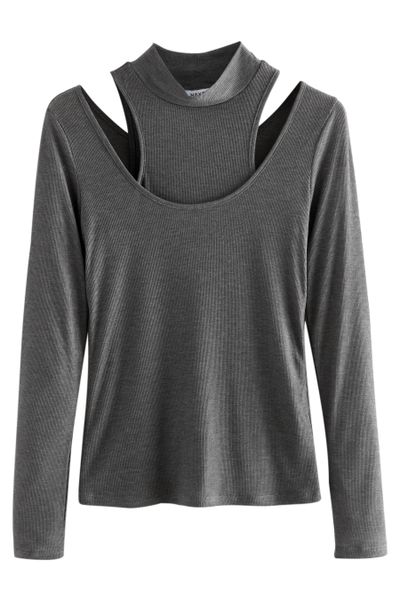 Next Langarmshirt Mehrlagiges, halbtransparentes Langarmoberteil (1-tlg) günstig online kaufen