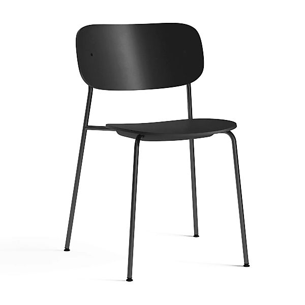 Menu - Co Dining Plastic Stuhl - schwarz RAL 9005/recyceltes Polypropylen/B günstig online kaufen