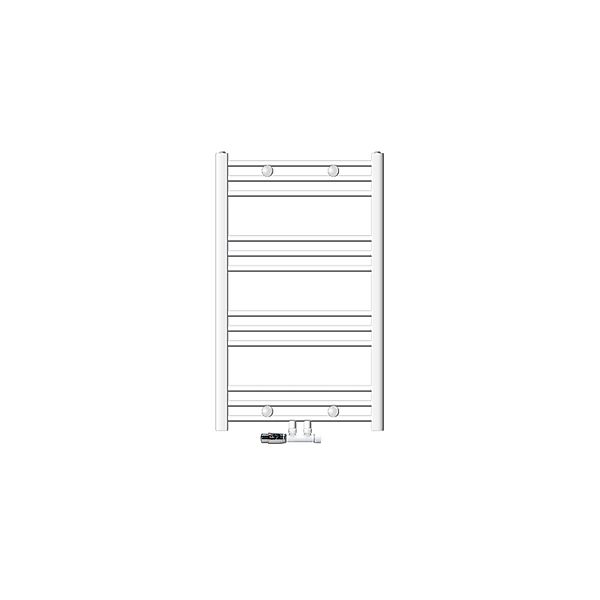 LuxeBath Badheizkörper 600x800 mm Weiß Gerade mit Anschlussgarnitur Eck günstig online kaufen