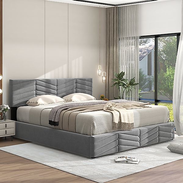 SOFTWEARY Polsterbett (Doppelbett mit Lattenrost und günstig online kaufen