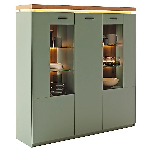 expendio Hochschrank Milos 3 Salbei grün günstig online kaufen