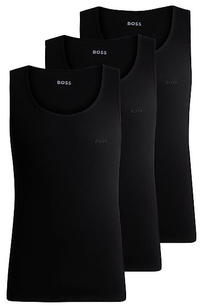 BOSS Tanktop 3P RibClassic BOSS ONE Ton in Ton Stickerei auf der Brust günstig online kaufen