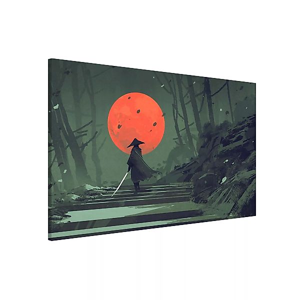 Magnettafel Ninja In Red Moonlight günstig online kaufen
